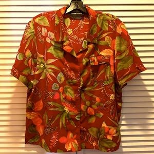 Sag Harbor tropical Print Blouse
